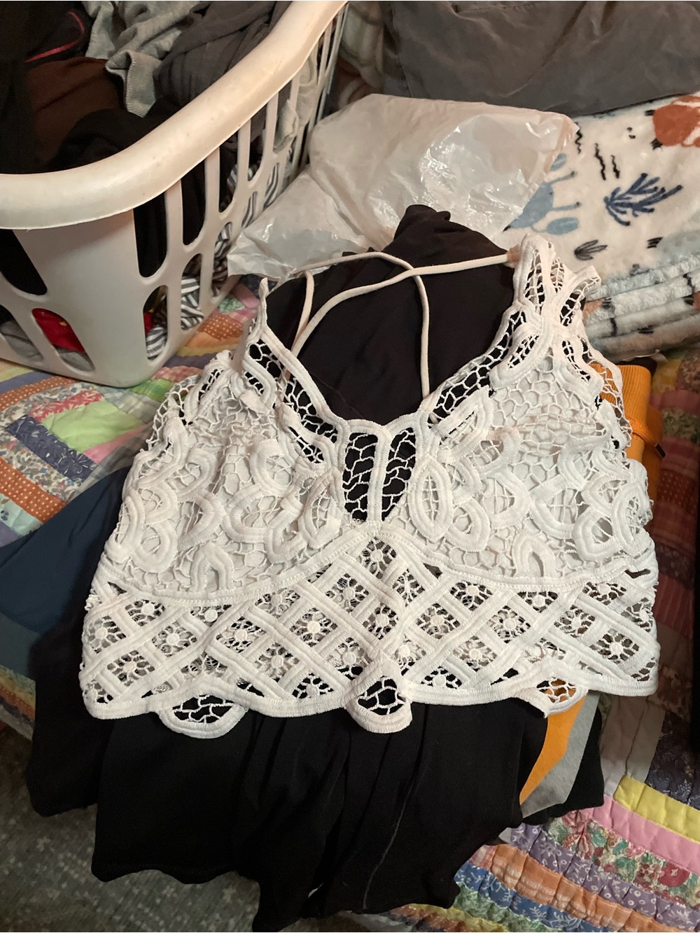 Women's White Crochet Lace Tank Top - Breathable Summer Layer